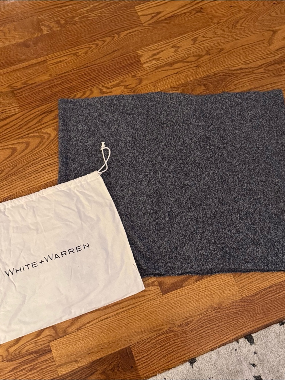 New White + Warren 100% cashmere gray infinity scarf / 3 way scarf / wrap